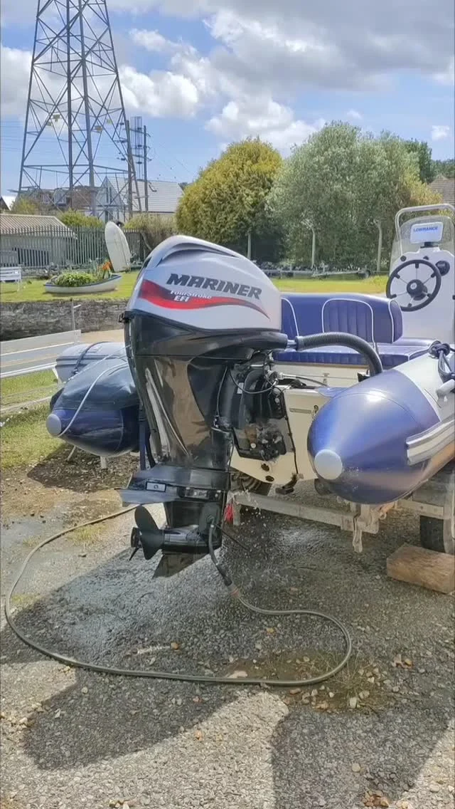 Mariner 40 EFI outboard during its annual service.